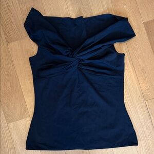 Aritzia Black Contour Twist Off-Shoulder